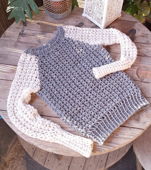 PDF-file for Crochet PATTERN, Valentina Pullover, Sweater