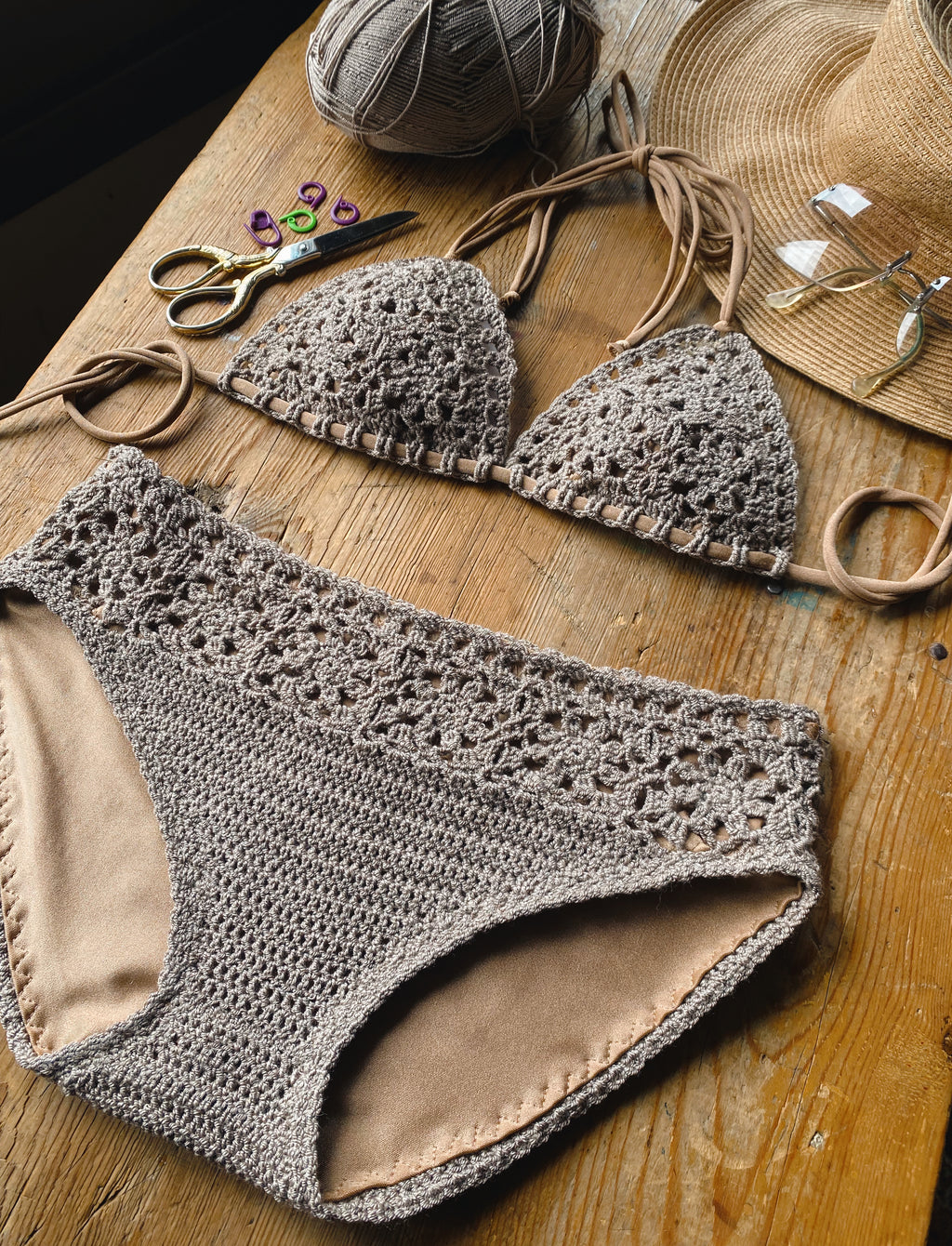 PDF, Crochet PATTERN for Doris Crochet Bikini Top and Bottom