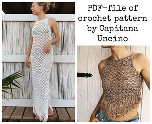 PDF-files of Crochet PATTERNS for Minerva Crochet Dress/ Top