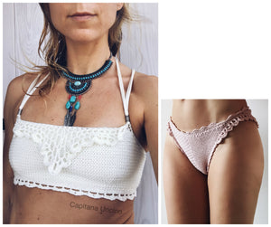 PDF-file for Crochet PATTERN, Liliana Bandeau Top and Cheeky Bottom, Bikini Set