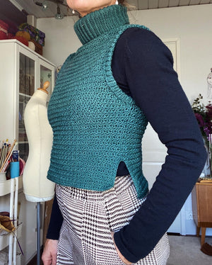 PDF-file for Crochet PATTERN, Elsa Slipover, Vest