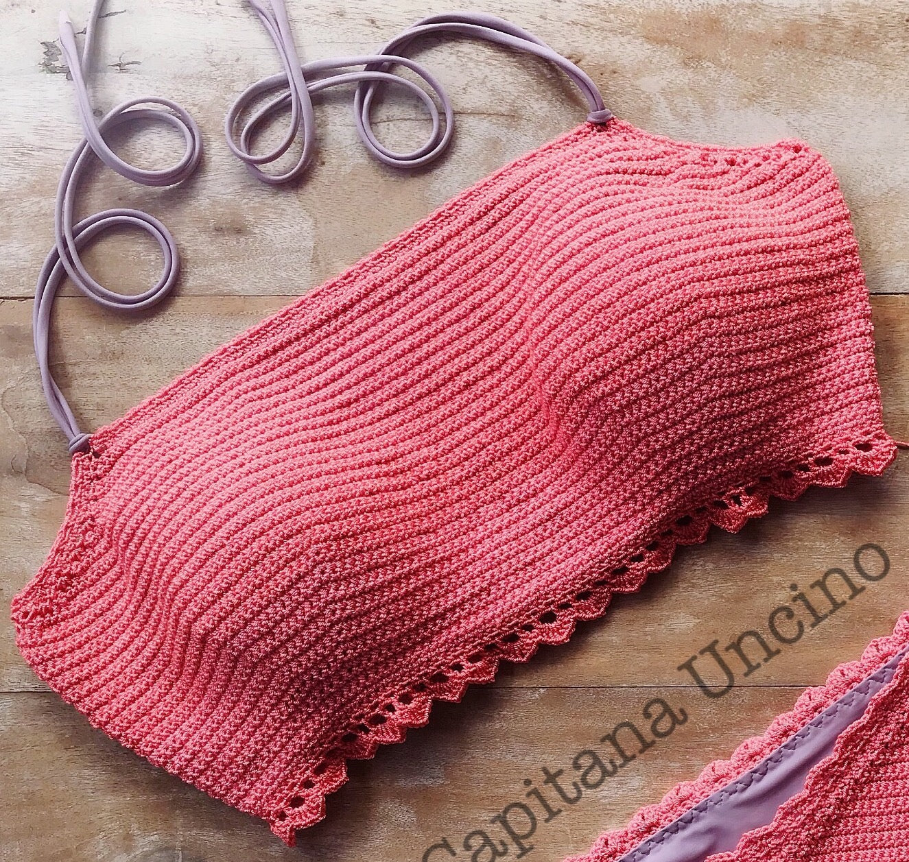 PDF-file for Crochet PATTERN, Liliana Bandeau Top and Cheeky Bottom, Bikini Set