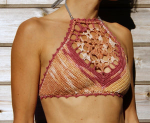 PDF-file for Crochet PATTERN, Venus Crochet Top Sizes XS-L, bikini top