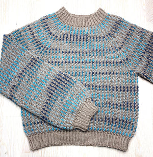 PDF-file for Crochet PATTERN, Kaamos Sweater, cropped, 2 type of collar and sleeves, XS- XXL