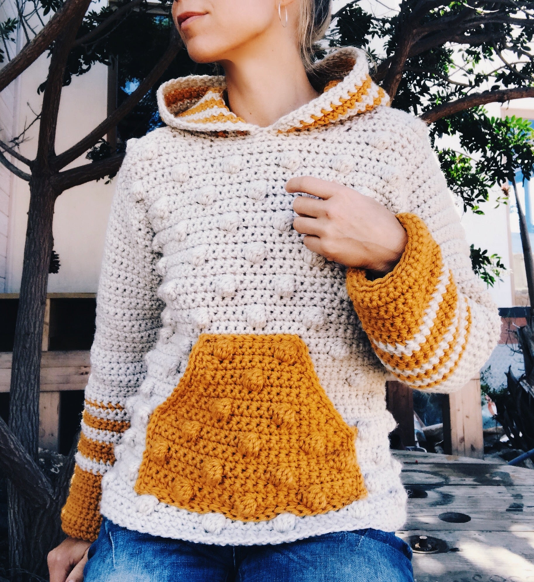 Crochet hotsell bobble sweater