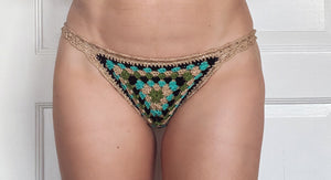 PDF-file for Crochet PATTERN, Granny triangle Crochet Bikini Top and Brazilian Bottom