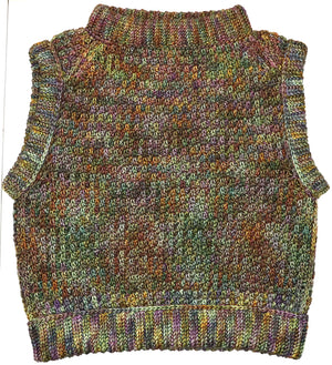 PDF-file for Crochet PATTERN, Saaga Slipover, vest, sizes XS-XXL, 6 sizes