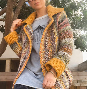 Pdf-file for Crochet PATTERN, Wandering Jane Jacket, 5 different Sizes: XS-XXXL, Blazer