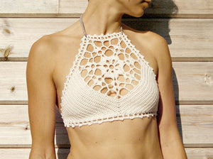 PDF-file for Crochet PATTERN, Venus Crochet Top Sizes XS-L, bikini top